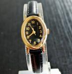 Vintage Timex Oval Dial Women's Gold & Black Watch