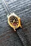 Vintage Timex Oval Dial Women's Gold & Black Watch