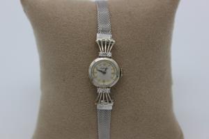 Longines Ladies Vintage Cocktail Watch in White Gold