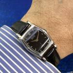 1940s Gruen Veri-Thin Men's Watch with Black Dial
