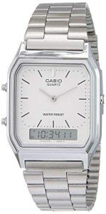 Casio Men's AQ230A7D Silver Vintage Watch