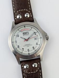 Vintage Roots Canada Pilot Watch with Leather Strap