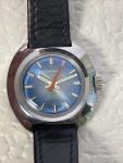 Vintage Systema Women's Mechanical Blue Leather Watch