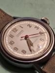 1940s Clinton Military Watch Silver Dial Luminous
