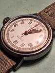1940s Clinton Military Watch Silver Dial Luminous