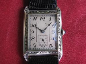Zenith 18k White Gold Art Deco Watch