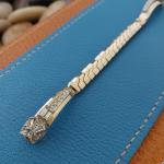 1950s Yellow Gold-Filled Rhinestone Cocktail Watch Band