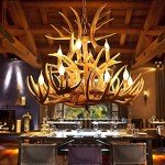 Vintage Deer Antler 12-Light Chandelier Fixture