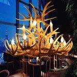 Vintage Deer Antler 12-Light Chandelier Fixture