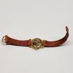 Vintage Gold Tone Skeleton Mens Watch 34mm