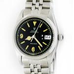 Rolex Oysterdate Black Dial Men's Steel Watch 34mm