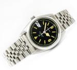 Rolex Oysterdate Black Dial Men's Steel Watch 34mm