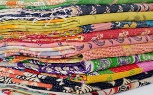 Vintage Kantha Quilt - Unique Ethnic Design