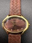 Joan Rivers Vintage Gold Tone Leather Watch
