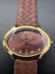 Joan Rivers Vintage Gold Tone Leather Watch