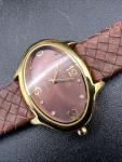 Joan Rivers Vintage Gold Tone Leather Watch