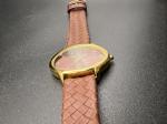 Joan Rivers Vintage Gold Tone Leather Watch