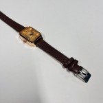 2000s Vintage Rectangular Gold Luxury Watch