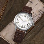 Vintage Military Ameriquartz Watch with Leather Strap