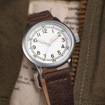 Vintage Military Ameriquartz Watch with Leather Strap