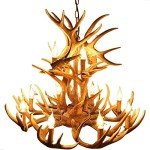 Vintage Deer Antler 12-Light Chandelier Fixture