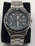 Seiko Flightmaster Pilot Quartz Chronograph Black Dial
