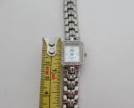Gruen Quartz Silver Plated Diamond Bezel Ladies Watch