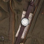 Vintage Military Ameriquartz Watch with Leather Strap