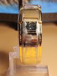 KESSARIS Gold Tone Cuff Bracelet Watch for Ladies