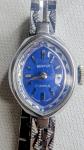 Vintage Benrus Women's Cocktail Watch with Blue Dial