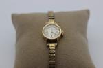 Omega Ladies Diamond Cut Crystal 14K Gold Watch