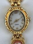 Vintage Gold Tone Ladies Dress Watch with Cameo Dial