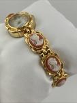 Vintage Gold Tone Ladies Dress Watch with Cameo Dial