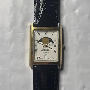 Axcess Moonphase Vintage Quartz Tank Watch