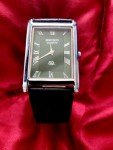 Seiko Vintage Slim Tank Quartz Leather Watch