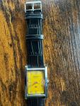Seiko Slim Tank Quartz Men's Yellow Dial Watch