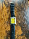 Seiko Slim Tank Quartz Men's Yellow Dial Watch
