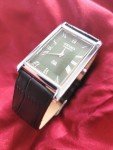 Seiko Vintage Slim Tank Quartz Leather Watch
