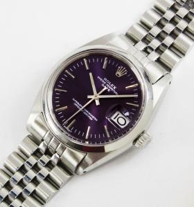 Rolex Oyster Perpetual Date Purple Dial 34mm Watch