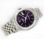 Rolex Oyster Perpetual Date Purple Dial 34mm Watch