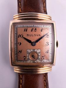 Bulova 14k Rose Gold Vintage Pilot Watch 1942