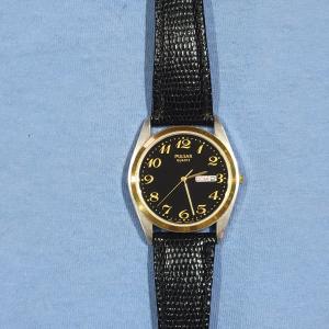 Pulsar V533-8C70 Black Dial Day-Date Vintage Watch