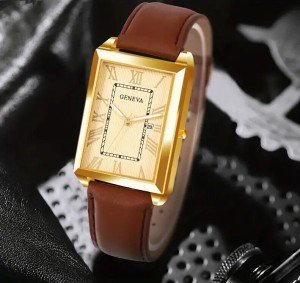 Elegant Vintage PU Leather Strap Watch Gift
