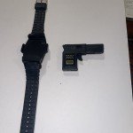 Vintage LCD Quartz Kronoform Watch with Unique Gun Feature