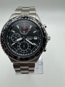 Seiko Flightmaster Quartz Chronograph Vintage Watch 42mm