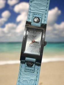 Roxy Blue Vintage Leather Band Women's Watch