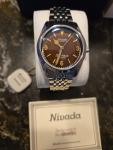 Nivada Grenchen 38mm Automatic Tropical Dial Watch