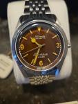 Nivada Grenchen 38mm Automatic Tropical Dial Watch
