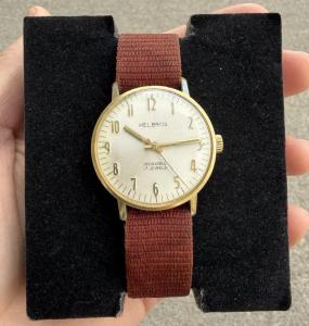 Vintage Helbros Gold Tone Mechanical Men's Watch