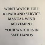 Vintage Wristwatch Repair and Service with Warranty